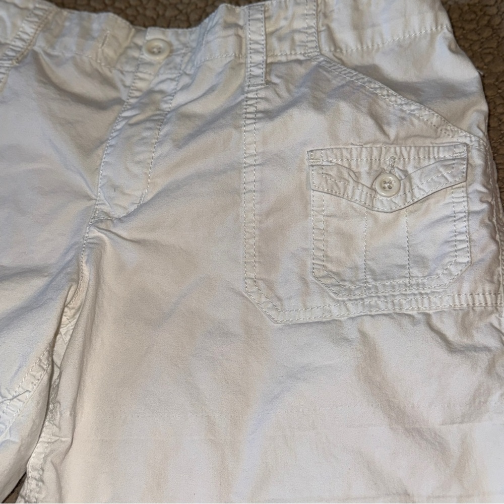 Charlotte Russe White Cargo Shorts, 90s Y2K Teen Juniors Sz 9​ - Picture 2 of 8